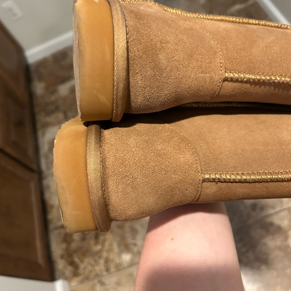 Quince Womens Australian Shearling Mid-Calf Boot Pecan Shoes 8 - Picture 5 of 5